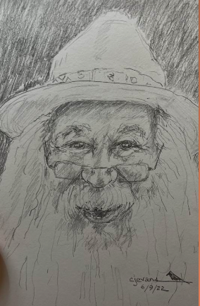 Vern Crawford sketch done by Crow Johnson Evans.